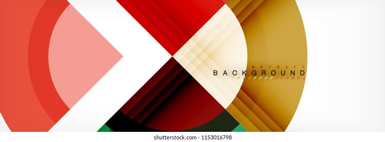 Vector circular geometric abstract background. Trendy illustration