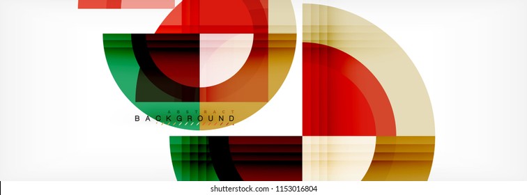 Vector circular geometric abstract background. Trendy illustration