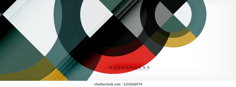 Vector circular geometric abstract background. Trendy illustration