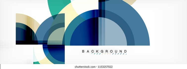 Vector circular geometric abstract background. Trendy illustration