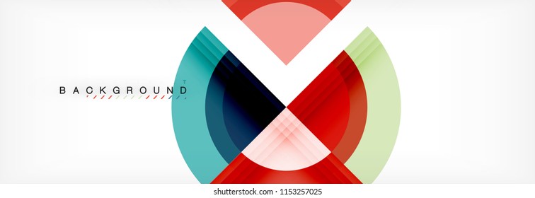 Vector circular geometric abstract background. Trendy illustration