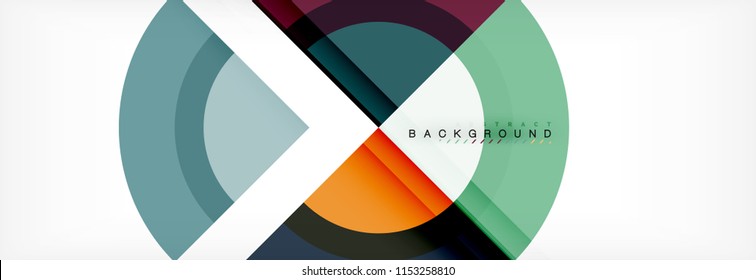 Vector circular geometric abstract background. Trendy illustration