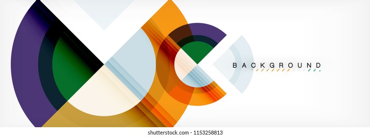 Vector circular geometric abstract background. Trendy illustration