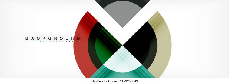 Vector circular geometric abstract background. Trendy illustration