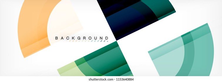 Vector circular geometric abstract background. Trendy illustration