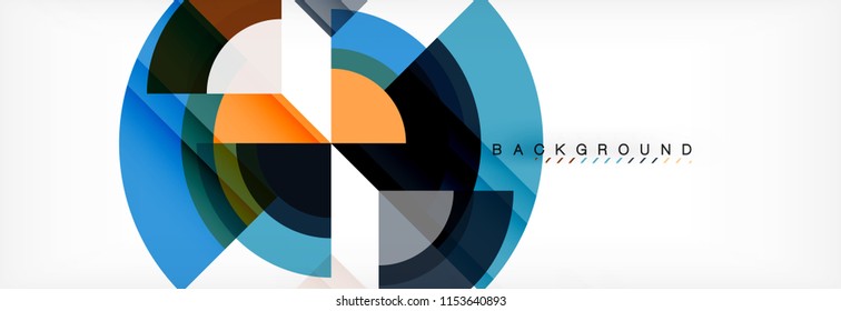 Vector circular geometric abstract background. Trendy illustration