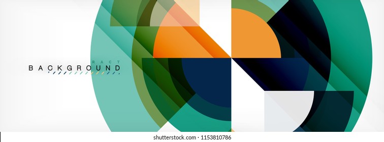 Vector circular geometric abstract background. Trendy illustration