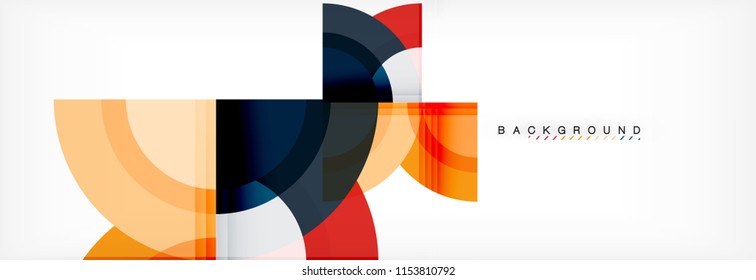Vector circular geometric abstract background. Trendy illustration