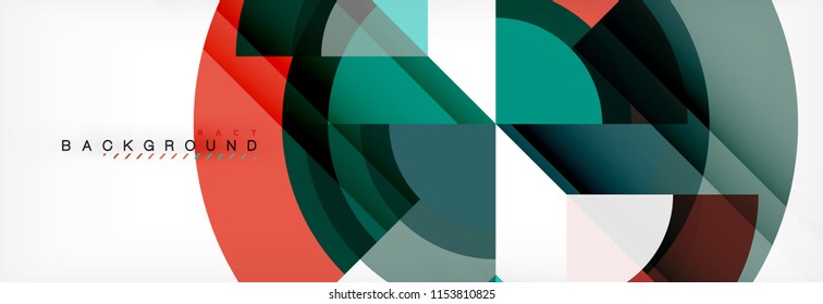 Vector circular geometric abstract background. Trendy illustration