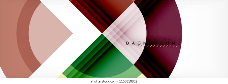 Vector circular geometric abstract background. Trendy illustration