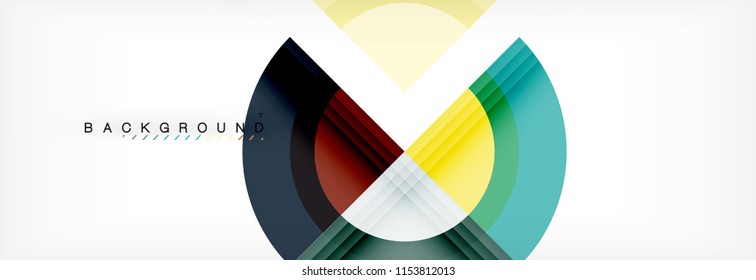 Vector circular geometric abstract background. Trendy illustration