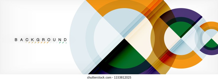 Fondo abstracto geométrico vectorial circular. Ilustración de moda