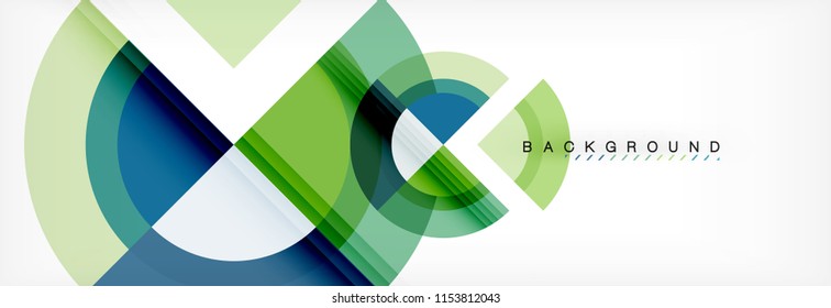 Vector circular geometric abstract background. Trendy illustration