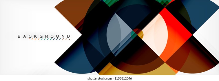 Vector circular geometric abstract background. Trendy illustration