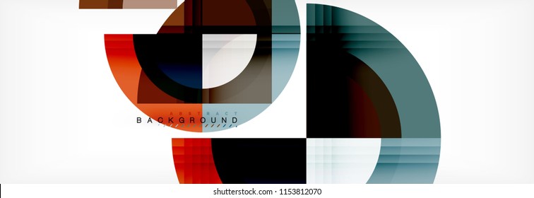 Vector circular geometric abstract background. Trendy illustration