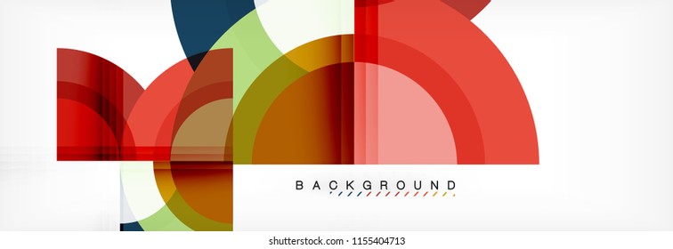 Fondo abstracto geométrico vectorial circular. Ilustración de moda