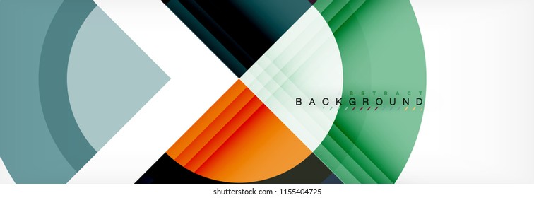 Vector circular geometric abstract background. Trendy illustration