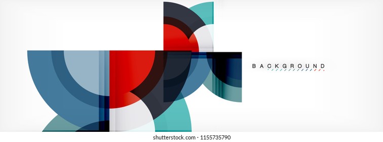Vector circular geometric abstract background. Trendy illustration