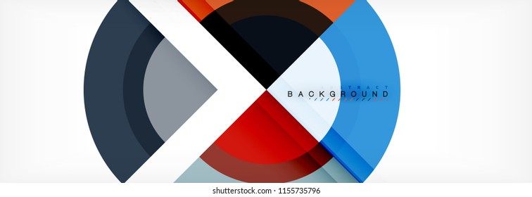 Vektorkreisförmiger, geometrischer abstrakter Hintergrund. Trendgrafik