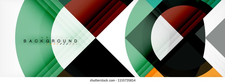 Vector circular geometric abstract background. Trendy illustration
