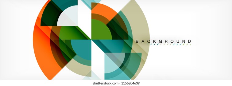 Vector circular geometric abstract background. Trendy illustration