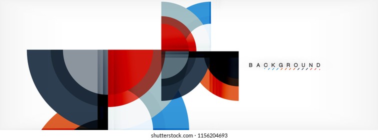 Vector circular geometric abstract background. Trendy illustration