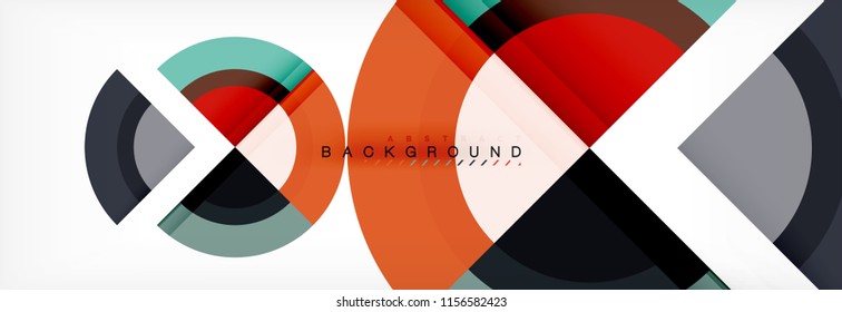 Vector circular geometric abstract background. Trendy illustration