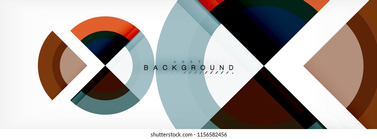 Vector circular geometric abstract background. Trendy illustration