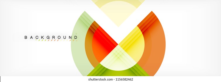 Vector circular geometric abstract background. Trendy illustration