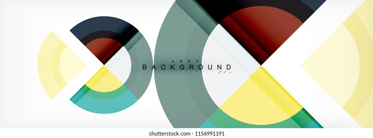 Vector circular geometric abstract background. Trendy illustration