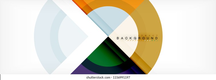 Vector circular geometric abstract background. Trendy illustration