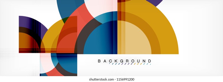 Vector circular geometric abstract background. Trendy illustration
