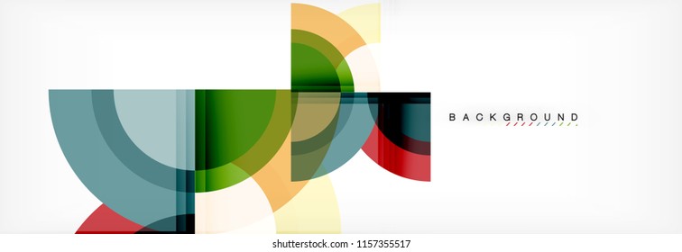 Vector circular geometric abstract background. Trendy illustration