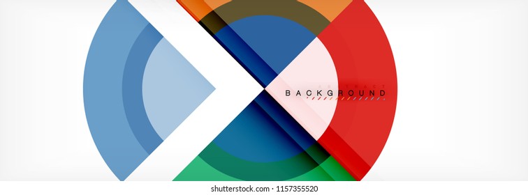 Vector circular geometric abstract background. Trendy illustration