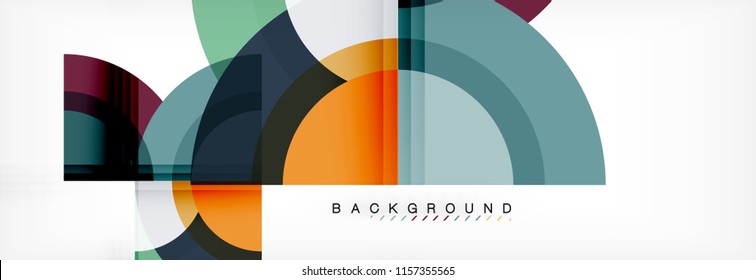 Vector circular geometric abstract background. Trendy illustration