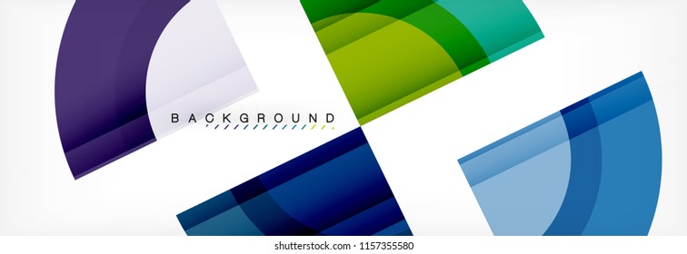 Vector circular geometric abstract background. Trendy illustration