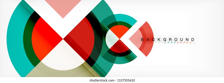 Vector circular geometric abstract background. Trendy illustration