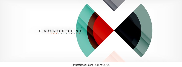 Vector circular geometric abstract background. Trendy illustration