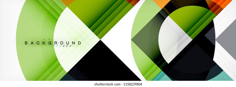 Vector circular geometric abstract background. Trendy illustration