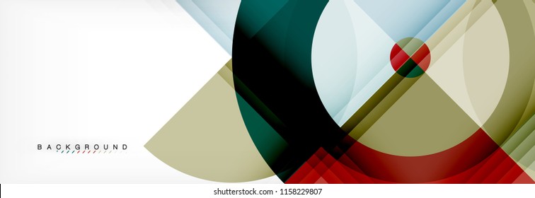 Vector circular geometric abstract background. Trendy illustration