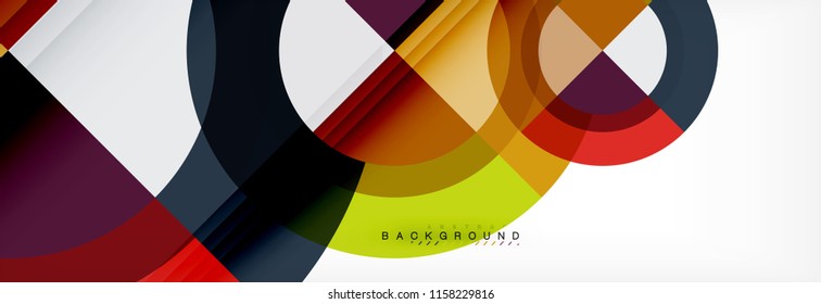 Vector circular geometric abstract background. Trendy illustration