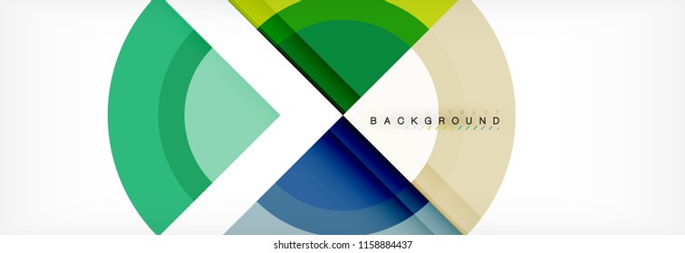 Vector circular geometric abstract background. Trendy illustration