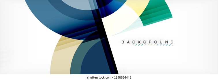 Vector circular geometric abstract background. Trendy illustration