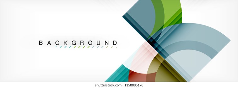 Vector circular geometric abstract background. Trendy illustration