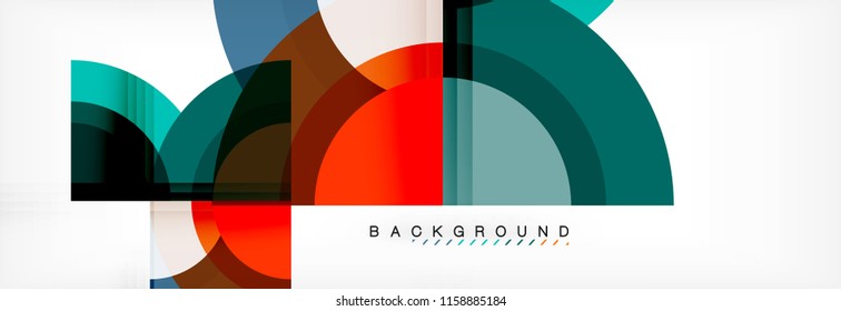 Vector circular geometric abstract background. Trendy illustration