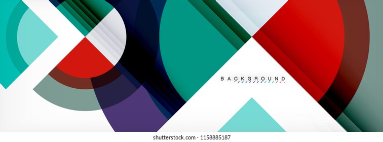 Vector circular geometric abstract background. Trendy illustration