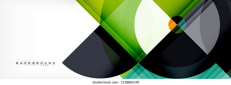 Vector circular geometric abstract background. Trendy illustration