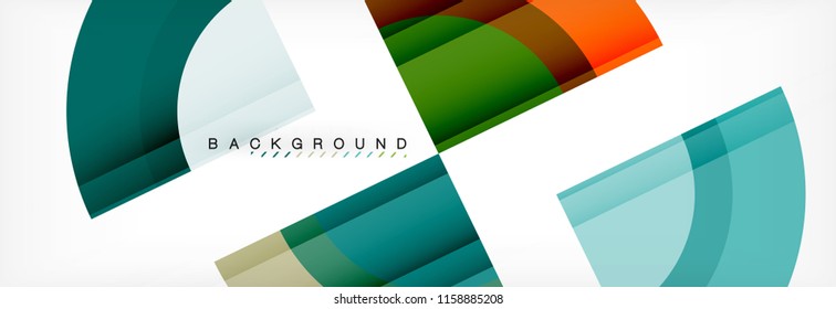 Vector circular geometric abstract background. Trendy illustration