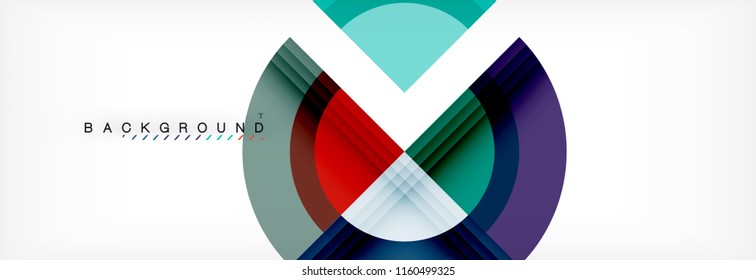 Vector circular geometric abstract background. Trendy illustration