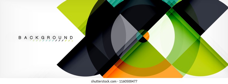 Vector circular geometric abstract background. Trendy illustration